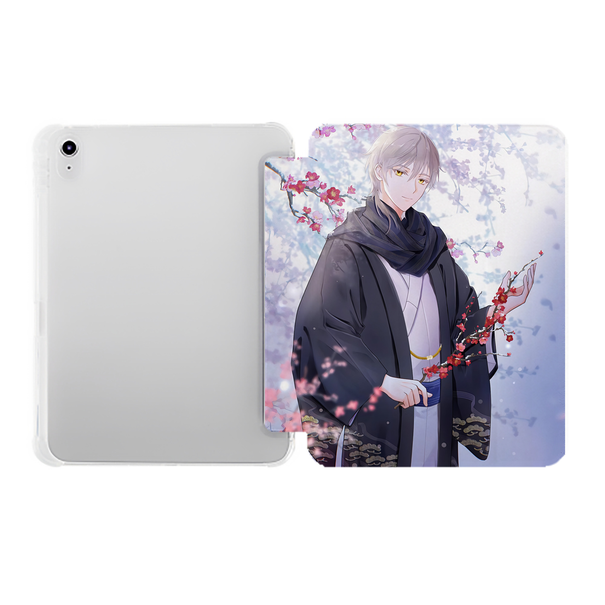 （画像用） 刀剣乱舞 Touken Ranbu IPad ケース ペン収納付き 三つ折りスタンド PUレザー×シリコン 対応機種9.5/10.5/10.9インチ